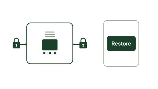 Concept illustration of a considered return to normal operation.